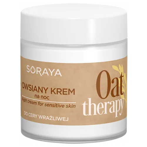 Soraya Oat Therapy, Owsiany krem na noc do cery wrażliwej