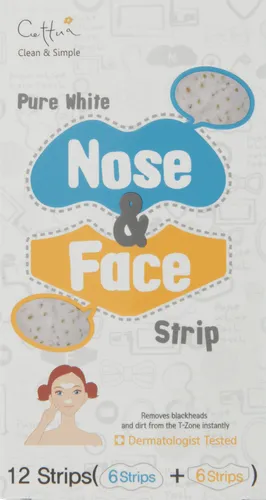 Cettua Pure White, Nose and Face Strips (Paski oczyszczające na twarz i nos)