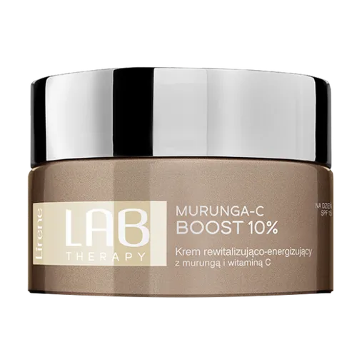 Lirene Dermoprogram Lab Therapy, Murunga-C Boost 10%, Rewitalizująco-energizujący krem na dzień z murungą i witaminą C SPF 15