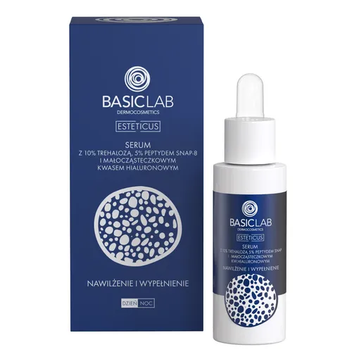 BasicLab Dermocosmetics Esteticus, Serum z 10% trehalozą, 5% peptydem SNAP-8 i małocząsteczkowym kwasem hialuronowym - 2