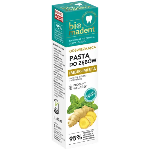 Bio Madent Odświżająca pasta do zębów `Imbir + mięta`