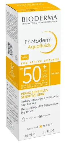 Bioderma Photoderm Aquafluide Invisible SPF 50+ (Bezbarwny fluid ochronny do twarzy SPF 50+) - 2