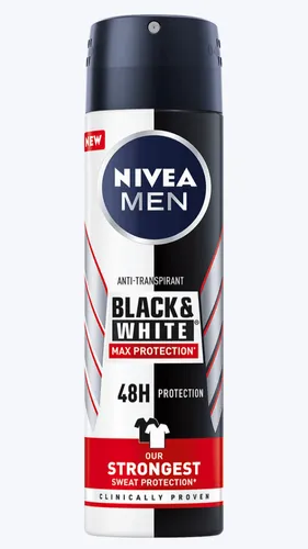 Nivea Men, Black & White Max Protection Anti-perspirant Spray 48h (Antyperspirant w sprayu dla mężczyzn)