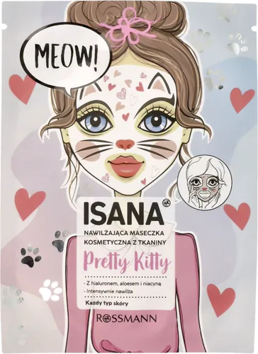 Isana Nawilżająca maseczka kosmetyczna z tkaniny `Pretty Kitty`