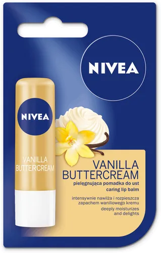 Nivea Buttercream Vanilla, 24h Melt-in Moisture (Pielęgnująca pomadka do ust waniliowa) - 2