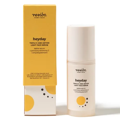Resibo Heyday, Triple C and Antiox Light Face Serum (Lekkie serum z potrójną witaminą C i antyoksydantami)