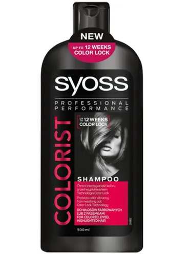 Syoss Colorist, Shampoo for Colored, Dyed, Highlighted Hair (Szampon do włosów farbowanych lub z pasemkami)