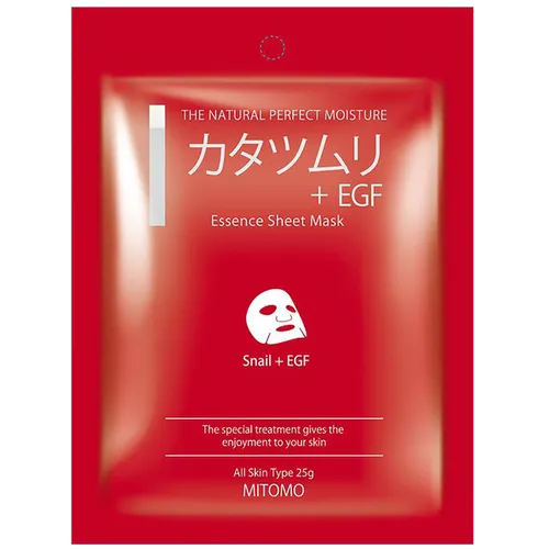 Mitomo Snail + EGF Essence Sheet Mask (Maska do twarzy w płachcie ze śluzem ślimaka i EGF)
