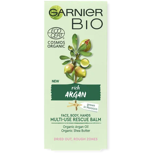 Garnier Bio, Rich Argan Face Body Hands Multi-use Rescue Balm (Multifunkcyjny krem regenerujący z arganem)