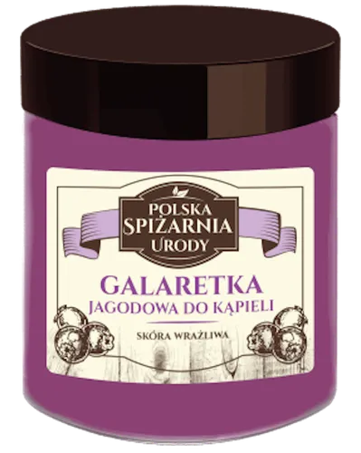 Polska Spiżarnia Urody Galaretka jagodowa do kąpieli skóra wrażliwa