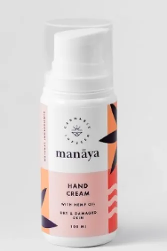 Manaya Hand Cream with Hemp Oil (Nawilżający krem do rąk z olejem z nasion konopi)