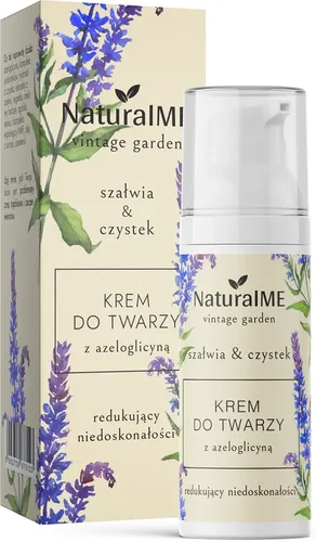NaturalME Vintage Garden, Szałwia & Czystek, Krem do twarzy z azeloglicyną
