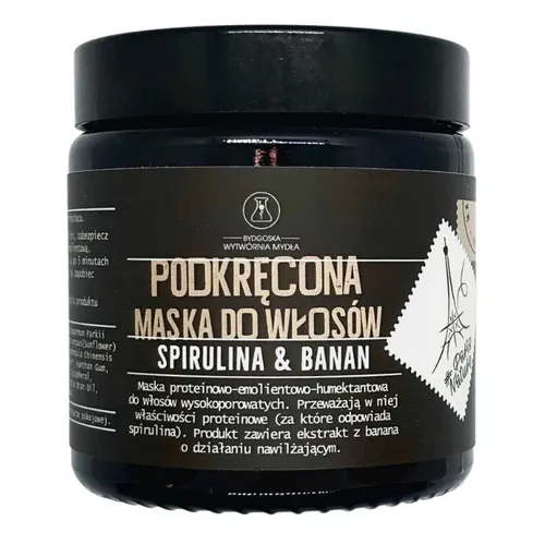 Bydgoska Wytwórnia Mydła Spirulina i banan, Podkręcona maska do włosów - 1