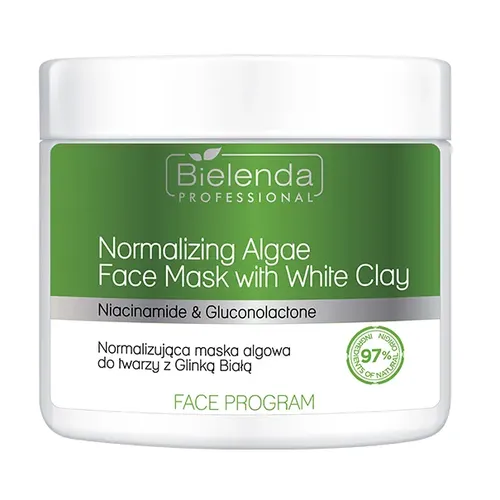 Bielenda Professional Face Program, Normalizing Algae Face Mask with White Clay (Normalizująca maska algowa do twarzy z glinką białą)