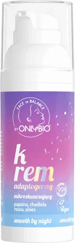 OnlyBio Face Balance, Krem do twarzy na noc adaptogenny mikrozłuszczający