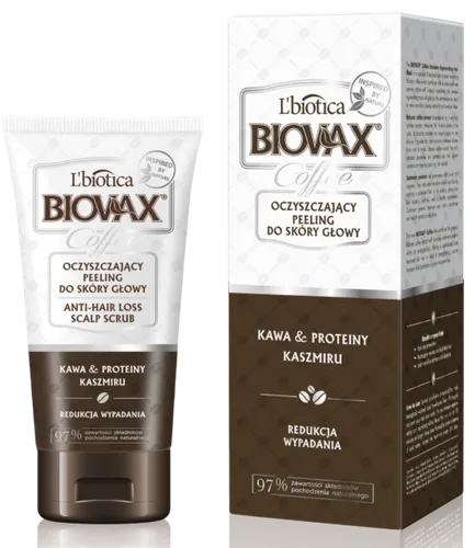 L'biotica Biovax Coffee, Oczyszczający peeling do skóry głowy