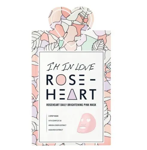Life I’m in Love Roseheart, Daily Brightening Pink Mask (Rozświetlająca maska do twarzy w płachcie)