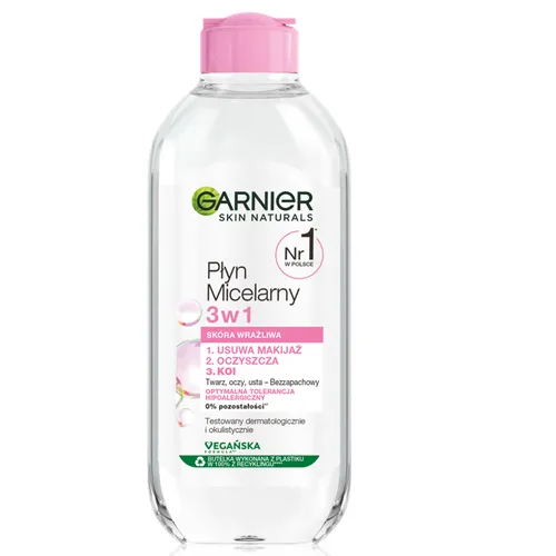 Garnier Skin Naturals, Płyn micelarny 3 w 1 do skóry wrażliwej - 1
