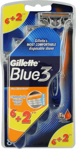Gillette Blue 3, Jednorazowa maszynka do golenia z paskiem nawilżającym - 3