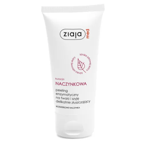 Ziaja Kuracja naczynkowa, Peeling enzymatyczny na twarz i szyję delikatnie złuszczający (nowa wersja)