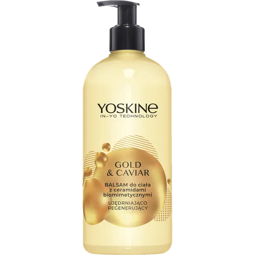 Yoskine Gold & Caviar, Ujędrniająco-regenerujący balsam do ciała z ceramidami biomimetycznymi