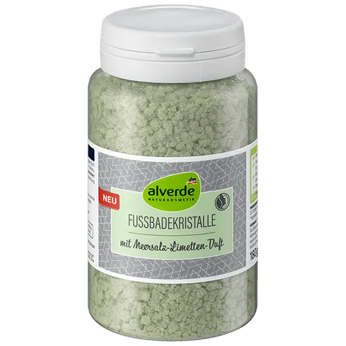 Alverde Fußbadekristalle mit Meersalz-Limetten-Duft (Sól do kąpieli stóp o zapachu soli morskiej i limonki)