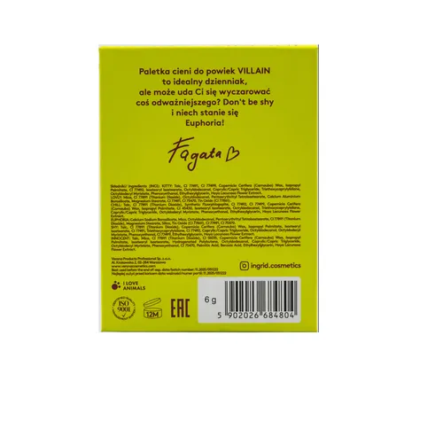 Ingrid Cosmetics Ingrid x Fagata, Villain Eyeshadow Palette (Paleta cieni) - 3
