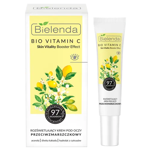Bielenda Bio Vitamin C, Rozświetlający krem pod oczy przeciwzmarszczkowy