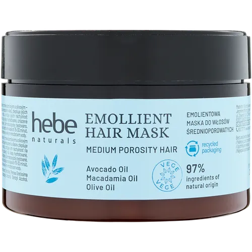 Hebe Naturals, Emolientowa maska do włosów średnioporowatych