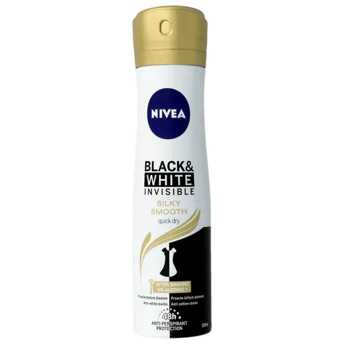 Nivea Black & White Invisible Silky Smooth, Antyperspirant  w sprayu 48h