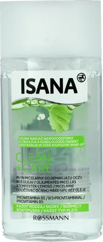 Isana Clean + Care,  Beztłuszczowy płyn micelarny do demakijażu oczu