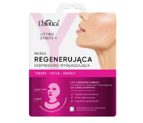 L'biotica Lifting Strefy Y, Maska regenerująca ekspresowo wygładzająca