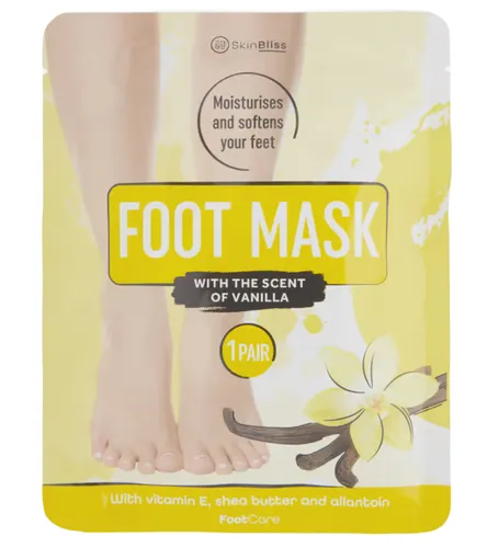 Action Skin Bliss, Foot Mask with Vanilla Scent (Waniliowa maska do stóp z alanoiną)