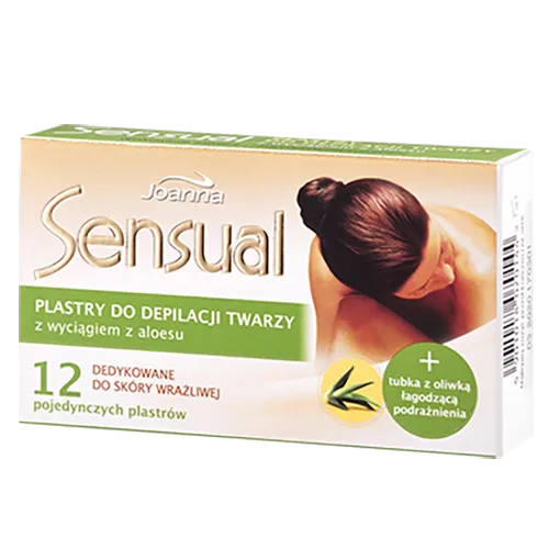 Joanna Sensual, Plastry do depilacji twarzy z wyciągiem z aloesu