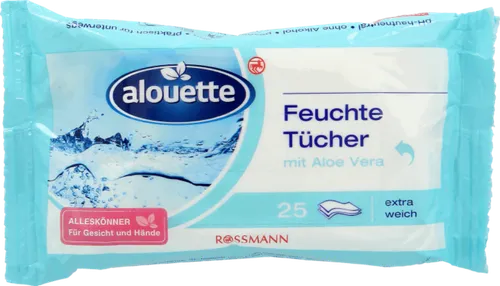 Alouette Feuchte Tücher mit Aloe Vera (Chusteczki nawilżane (nowa wersja))
