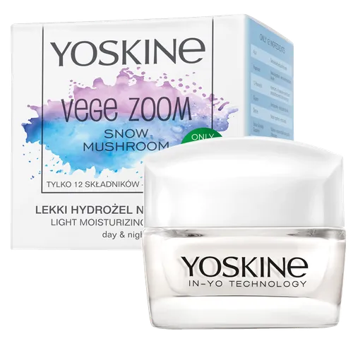 Yoskine Vege Zoom, Snow Mushroom , Light Moisturizing Hydrogel (Hydrożel nawilżający na dzień i na noc)