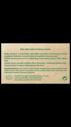 Biały Jeleń Mydło micelarne w kostce - 2