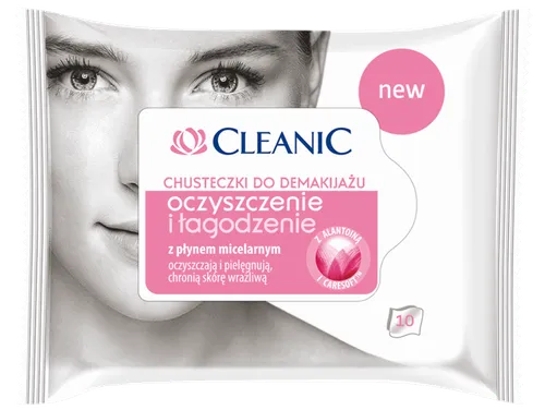 Cleanic Chusteczki do demakijażu `Oczyszczenie i łagodzenie`