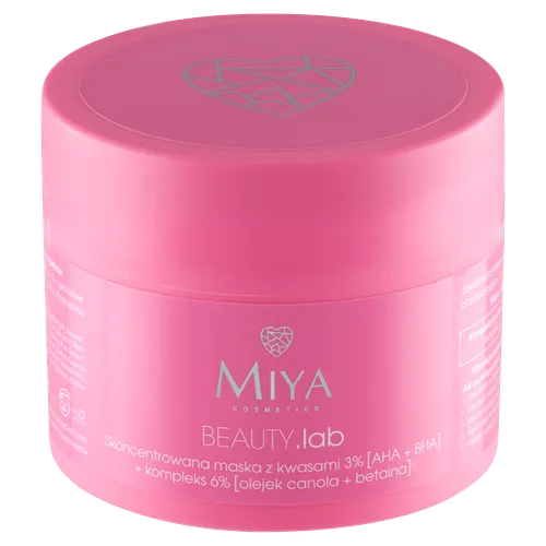 Miya Cosmetics BEAUTY.lab, Skoncentrowana maska z kwasami 3% AHA i BHA