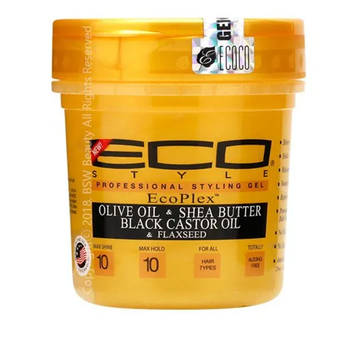 Eco Style Gold Olive Oil & Shea Butter & Black Castor Oil & Flaxseed Professional Styling Gel (Żel do stylizacji z oliwą z oliwek i olejem rycynowym)