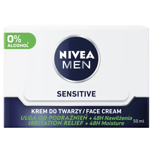 Nivea Men, Sensitive, Nawilżający krem do twarzy dla mężczyzn do skóry wrażliwej