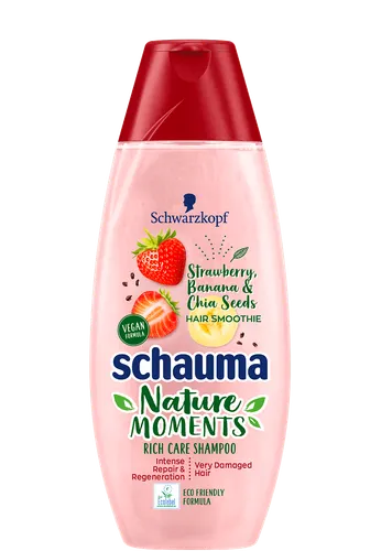 Schauma Nature Moments, Hair Smoothie, Szampon do włosów `Truskawka & banan & chia`