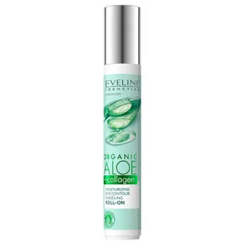 Eveline Cosmetics Organic Aloe + Collagen, Nawilżający roll-on modelujący kontur oczu