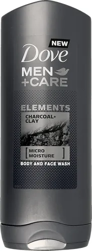 Dove Men + Care, Elements, Charcoal + Clay, Body and Face Wash (Żel pod prysznic dla mężczyzn `Węgiel i glinka`)