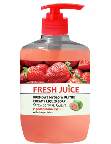 Fresh Juice Creamy Liquid Soap Strawberry & Guava (Kremowe mydło w płynie `Truskawka i guawa`)