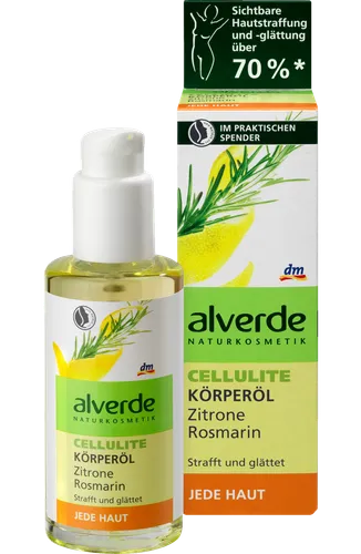 Alverde Cellulite Korperol Zitrone Rosmarin (Olejek antycellulitowy do ciała z cytryną i rozmarynem)