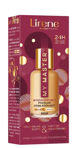 Lirene Dermoprogram My Master, Wysokokryjący podkład odmładzający