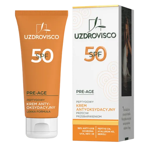 Uzdrovisco Pre-Age, Peptydowy krem antyoksydacyjny przeciw zmarszczkom SPF 50