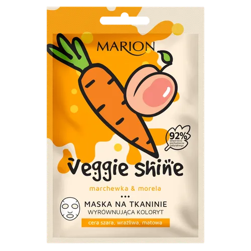 Marion Veggie Shine, Maska na tkaninie wyrównująca koloryt `Marchewka i morela`