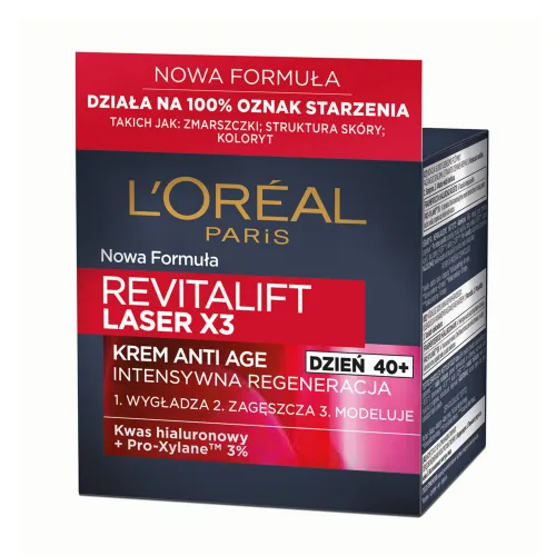 L'Oreal Paris Revitalift Laser X3, Krem przeciwzmarszczkowy o mocy lasera na dzień - 1